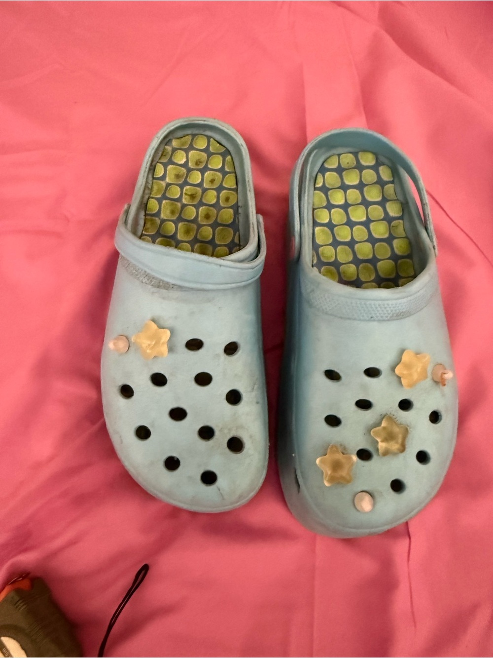 Light Blue Clog Slip-Ons with Star Charms